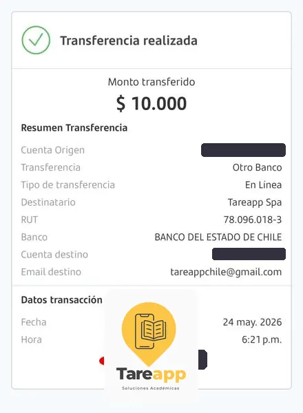Comprobante de pago de $10.000 a Tareapp, mayo 2026
