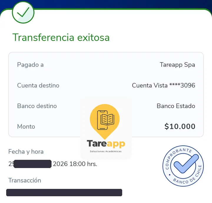 Comprobante de pago de $10.000 a Tareapp, mayo 2026